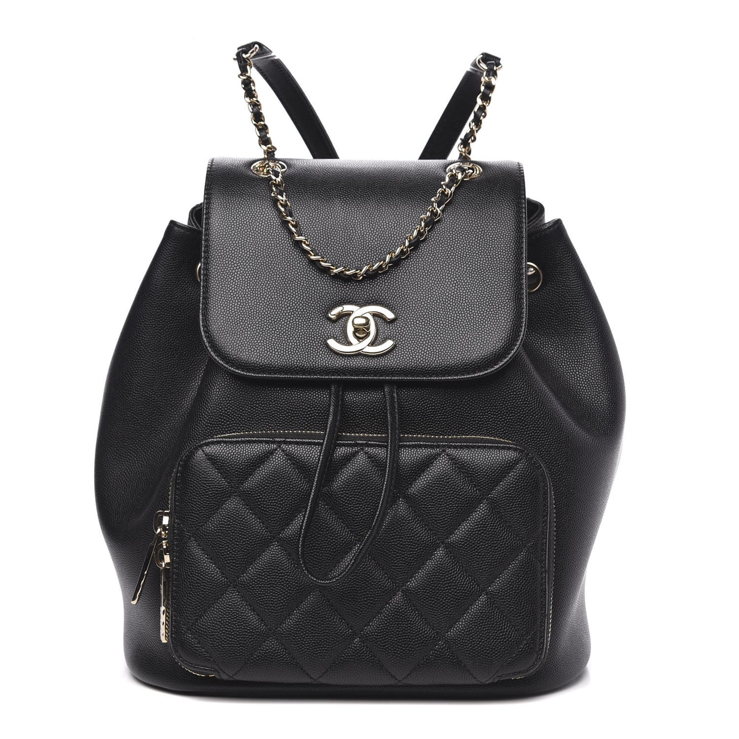 Caviar Quilted Business Affinity Backpack Black