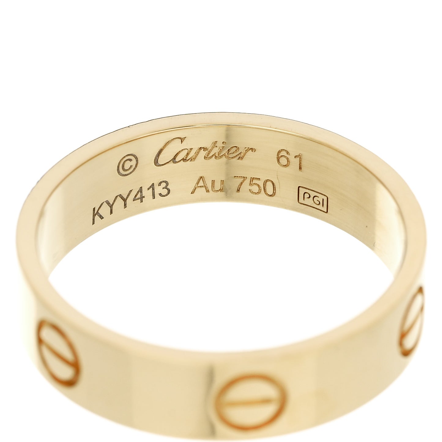 18K Yellow Gold 5.5mm LOVE Ring 61 9.5