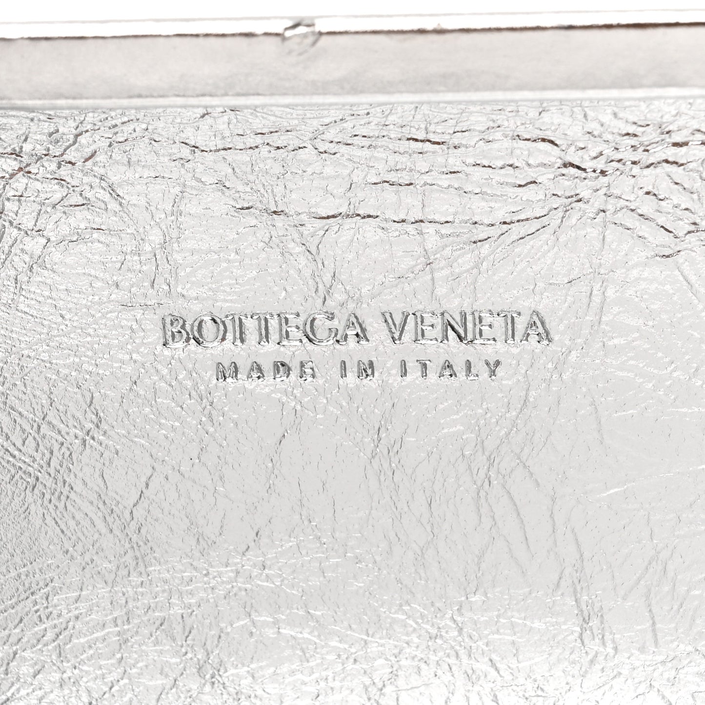 Metallic Calfskin Intrecciato Knot On Strap Silver
