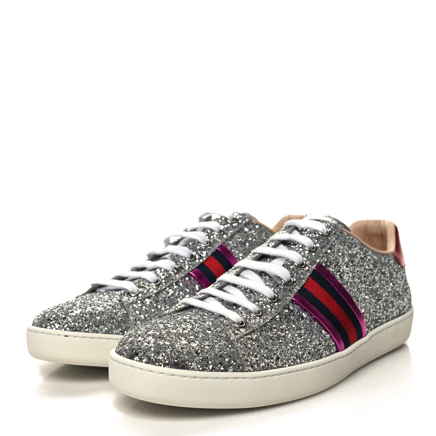Glitter Web Ace Sneakers 42 Silver