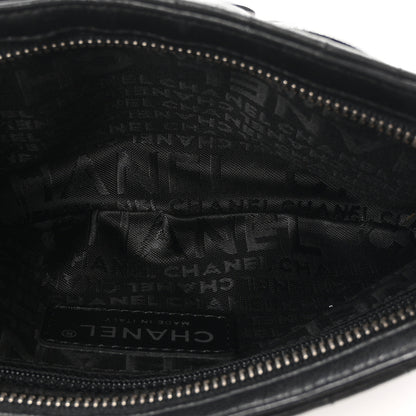 Chanel Lambskin Camellia No. 5 Chain Pouch Black 4 of 9