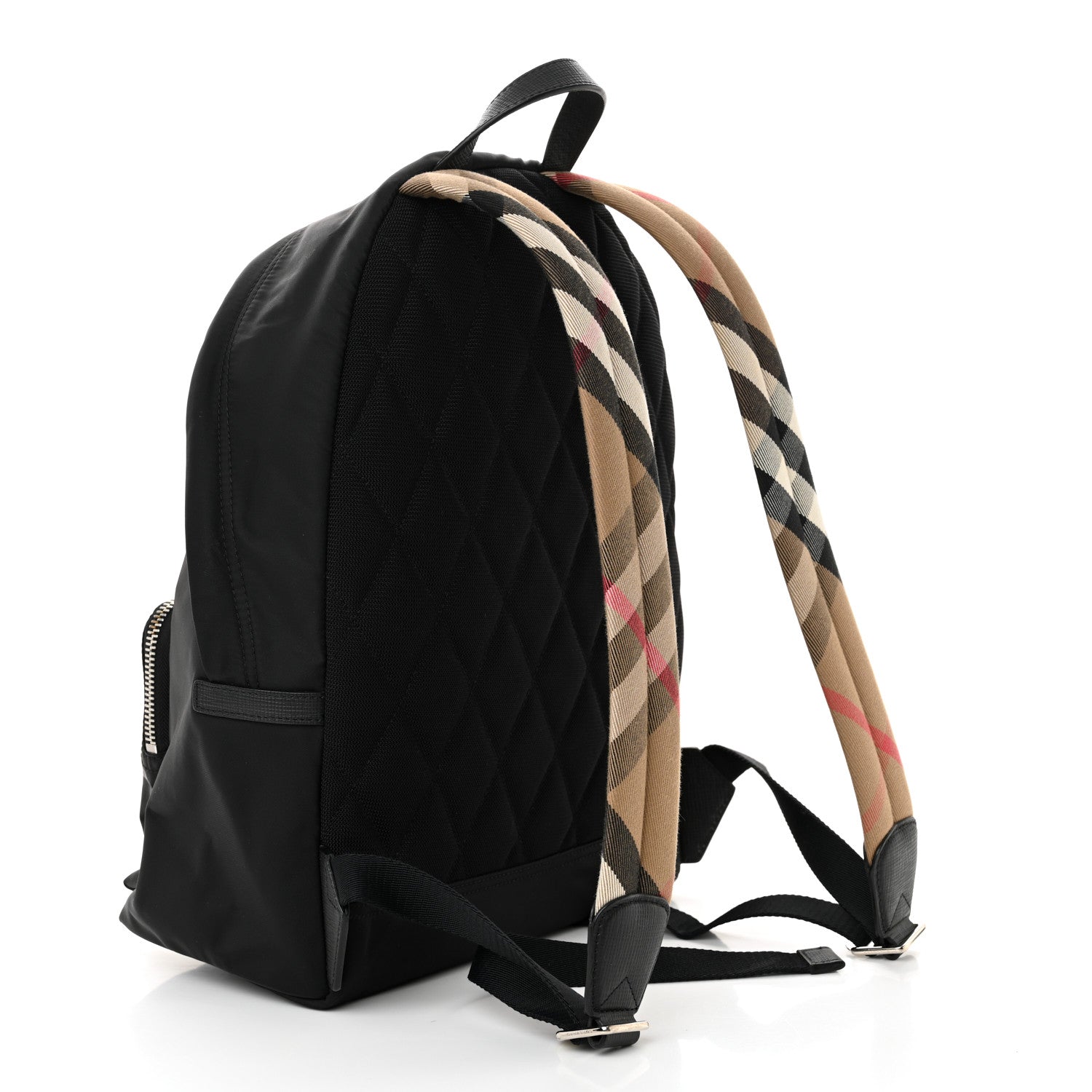 Burberry Nylon Check Abbeydale Simple Backpack Black 1752508 – FASHIONPHILE