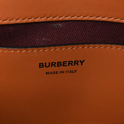 Burberry Coated Canvas Calfskin Vintage Check Medium Note Crossbody Bag Brown 6 of 10