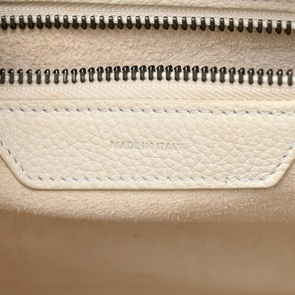 Celine Drummed Calfskin Micro Luggage White 6 of 14