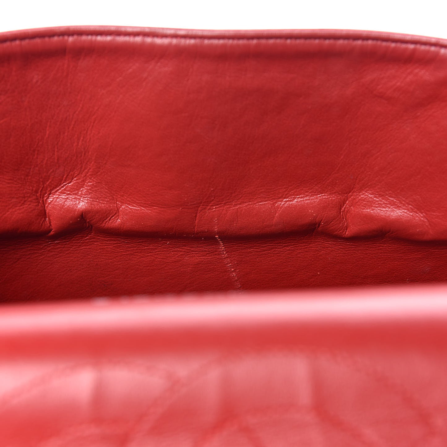 Patent Quilted Maxi Double Flap Red