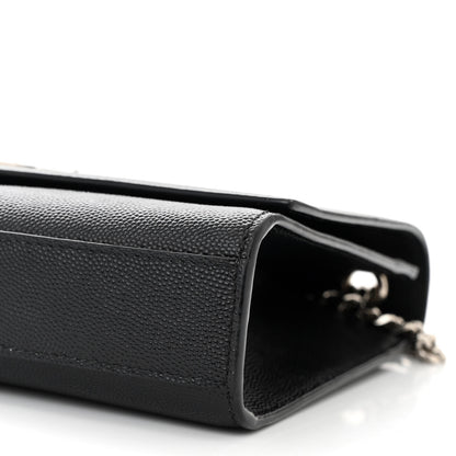 Saint Laurent Grain De Poudre Medium Classic Monogram Kate Satchel Black 10 of 10