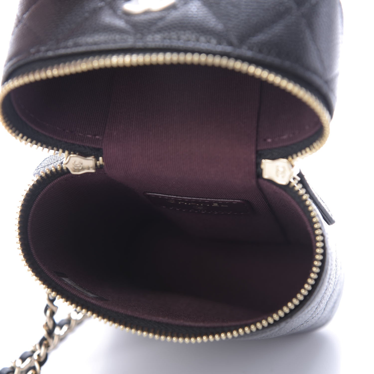 Chanel Caviar Quilted Phone Holder With Chain Black 5 of 10