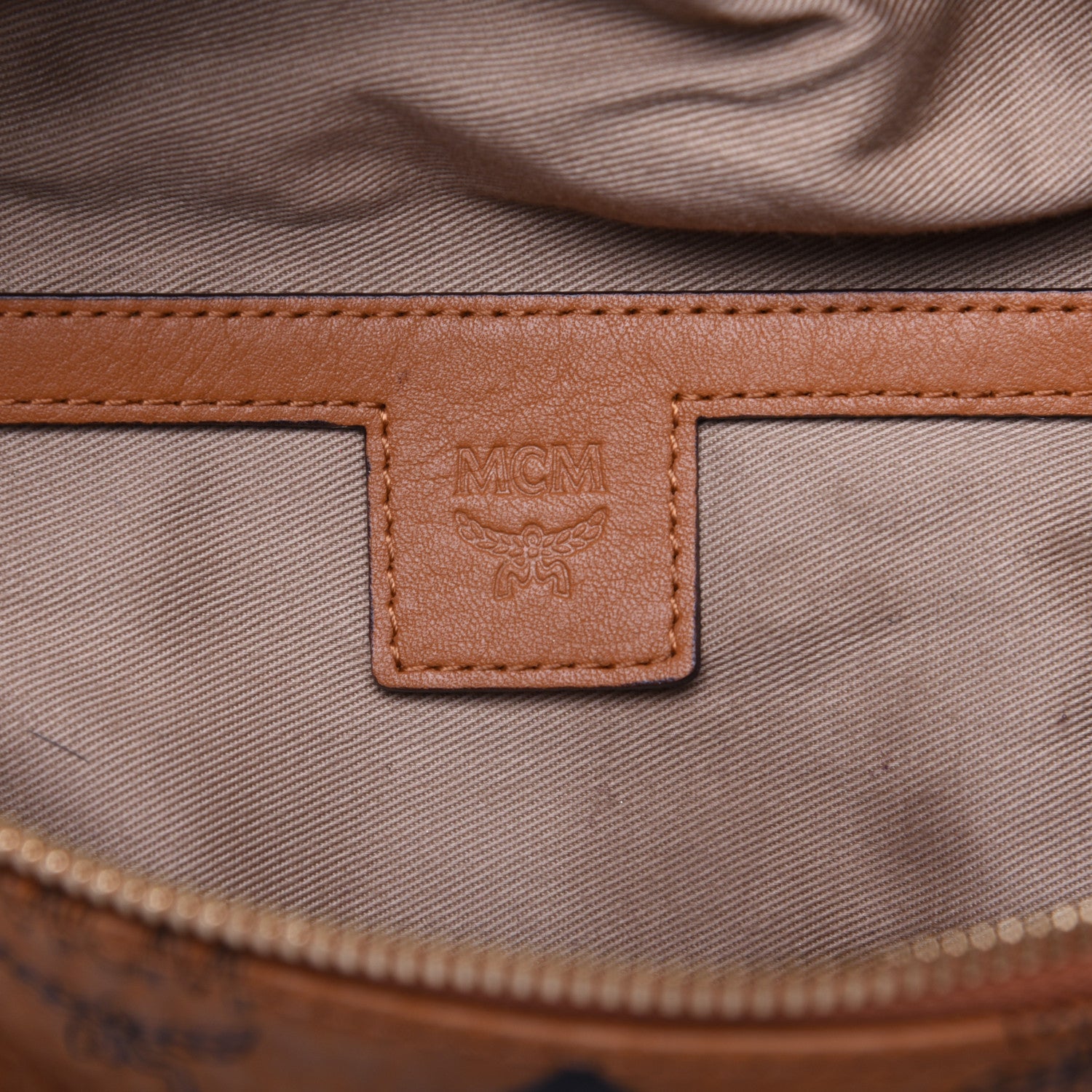 MCM Visetos Small Fusten Belt Bag Cognac 8 of 11