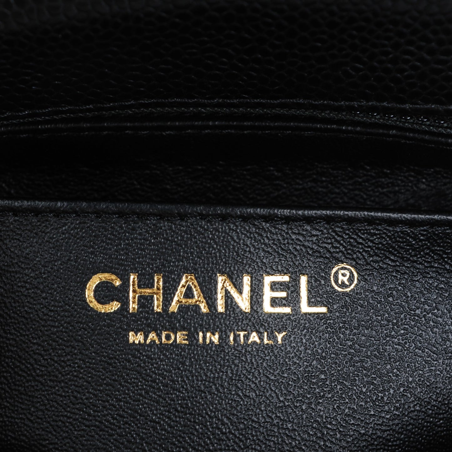 Caviar Quilted Mini Rectangular Flap Black