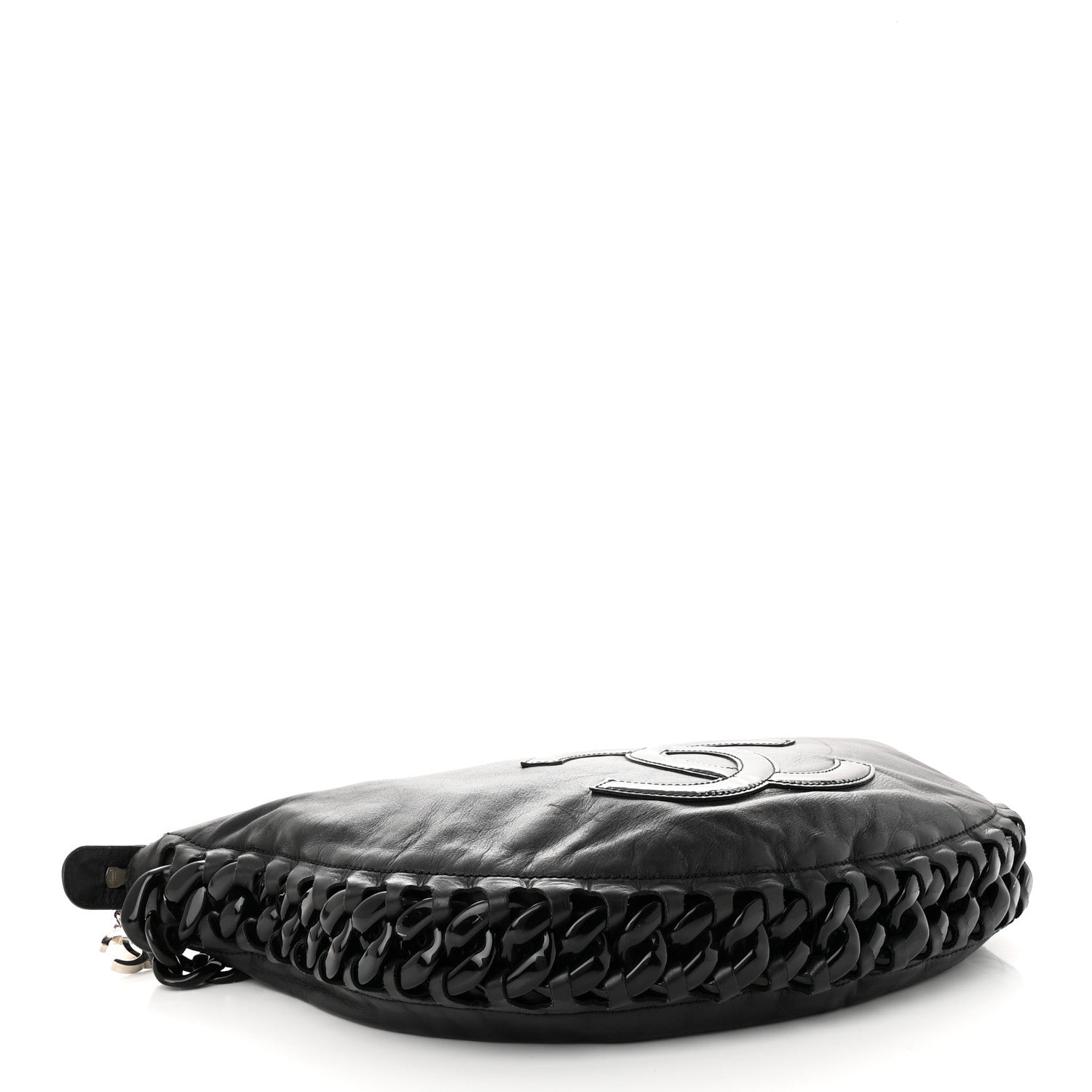 Chanel Calfskin Modern Chain Rhodoid Hobo Black 4 of 10