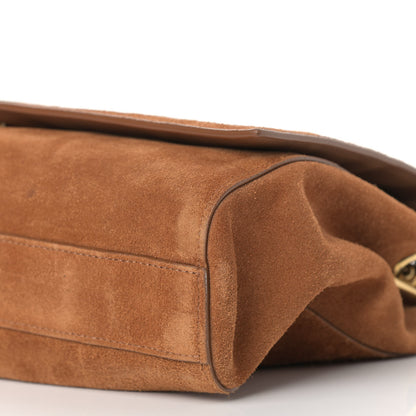 Saint Laurent Smooth Calfskin Suede Medium Reversible Monogram Kate Satchel Light Ochre 9 of 15