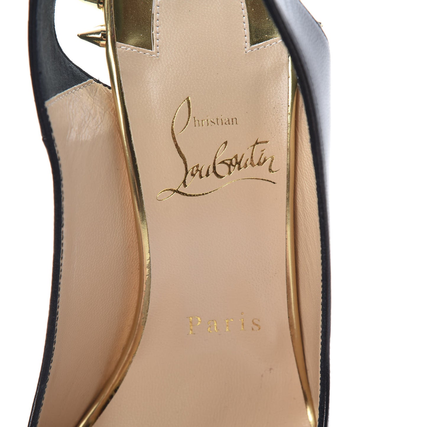 Kid Specchio Survivita 100 Slingback Pumps 36.5 Black Gold