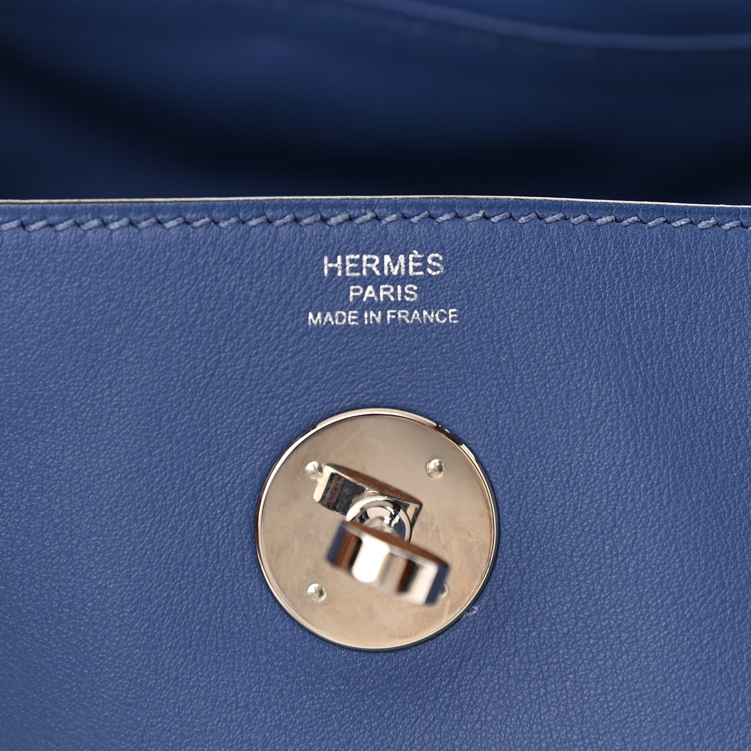 Hermes Swift Epsom Lindy 26 Tressage De Cuir Bleu Brighton Capucine Bleu Saphir 6 of 13