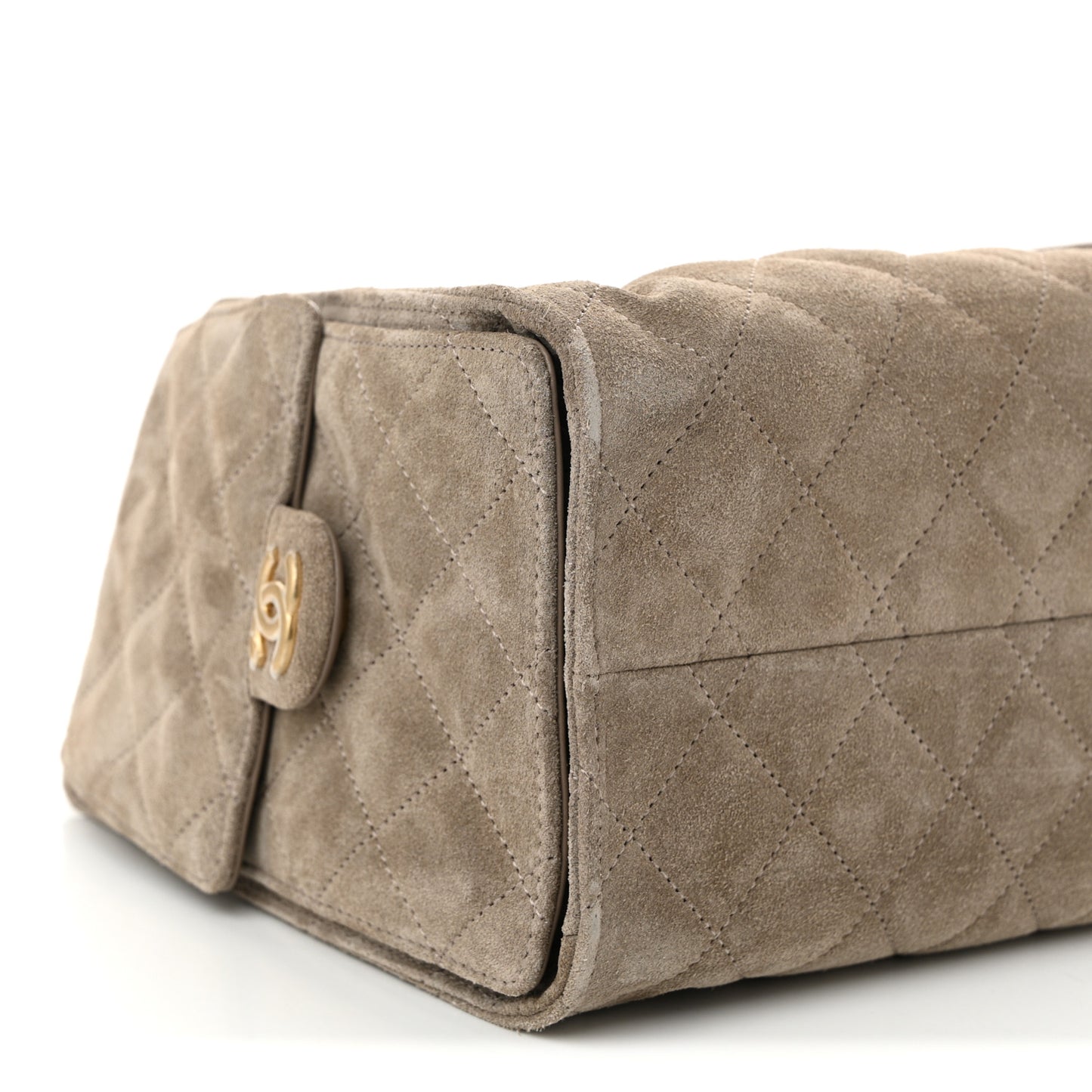 Suede Quilted Small Chanel 25 Handbag Dark Grey