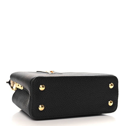 Louis Vuitton Taurillon Snakeskin Mini Capucines Black 4 of 9