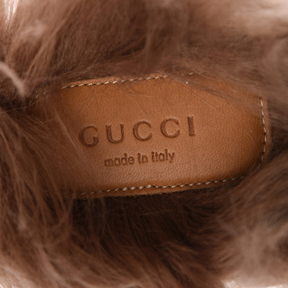 Gucci Velvet Fur Womens Princetown Slippers 36.5 Black 7 of 11