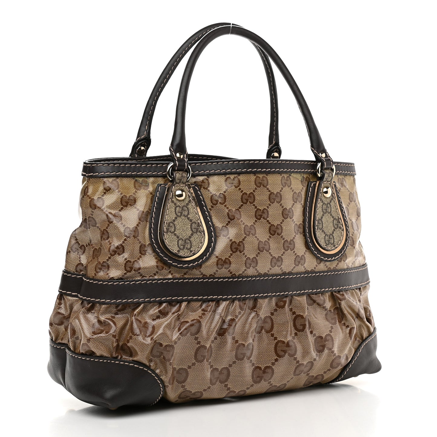 Crystal Monogram Medium Mix Tote Brown