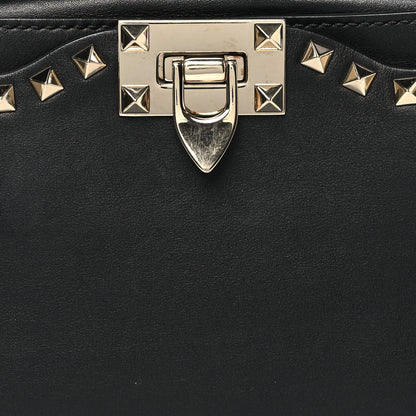 Valentino Garavani Grained Calfskin Rockstud Flip Lock Camera Crossbody Bag Black 7 of 10