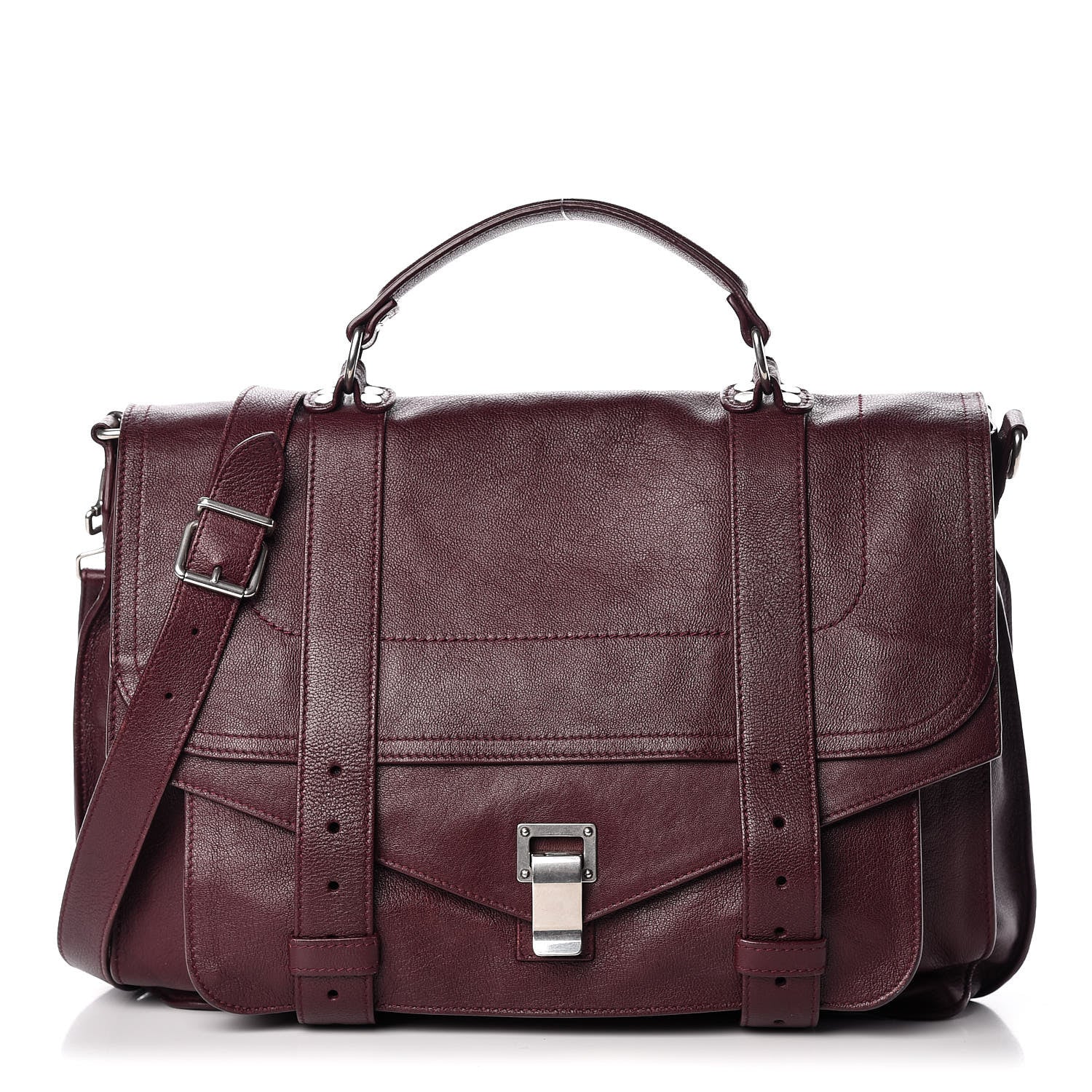 Proenza Schouler Lambskin Large PS1 Satchel Oxblood 2 of 15