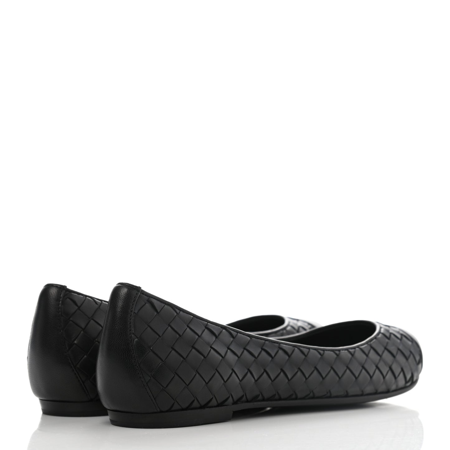 Nappa Intrecciato Flats 36.5 Black