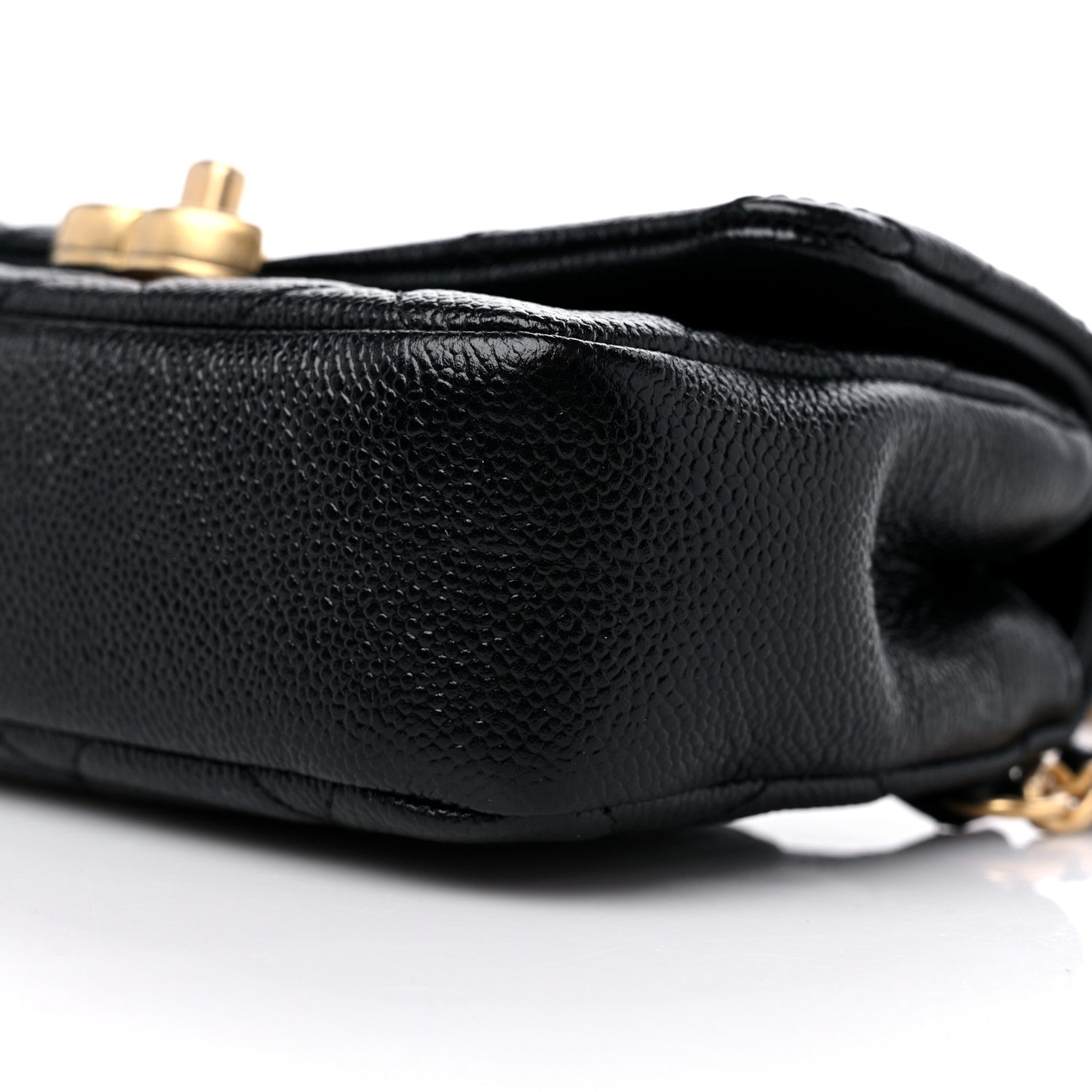 Chanel Caviar Quilted Chain Melody Waist Belt Bag Black 8 of 9