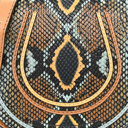 Chloe Python Calfskin Embossed Mini Marcie Round Crossbody Bag Multicolor 8 of 10