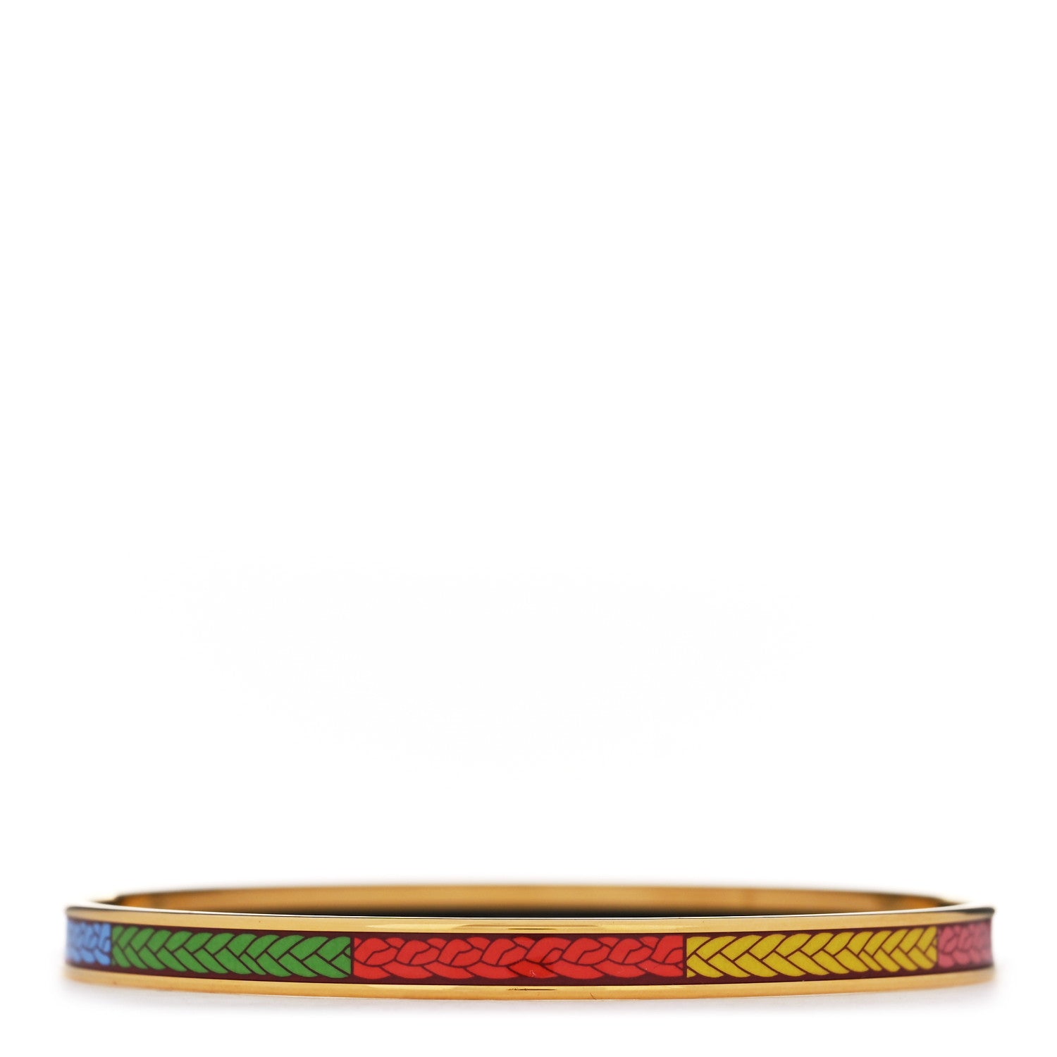 Hermes Enamel Printed Extra Narrow Bracelet 70 2 of 4