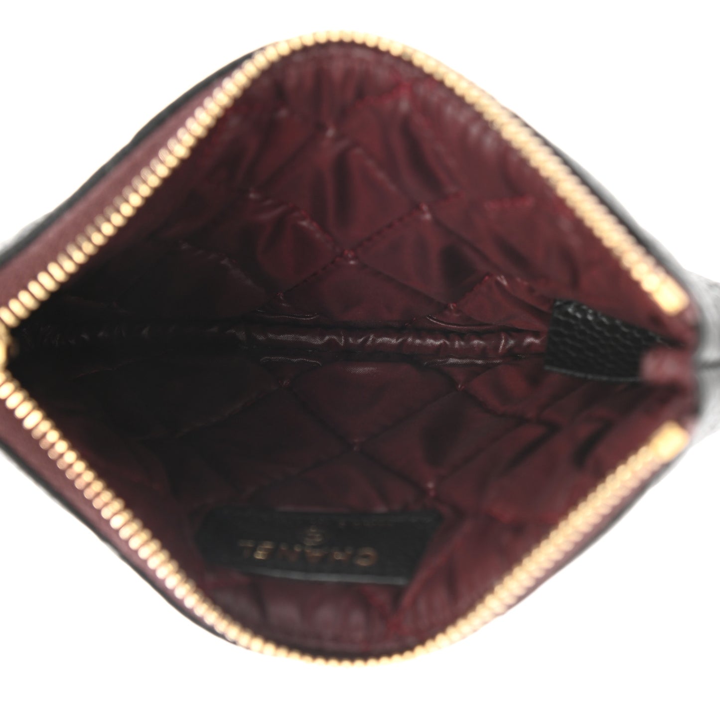 Caviar Quilted Small Cosmetic Case Black