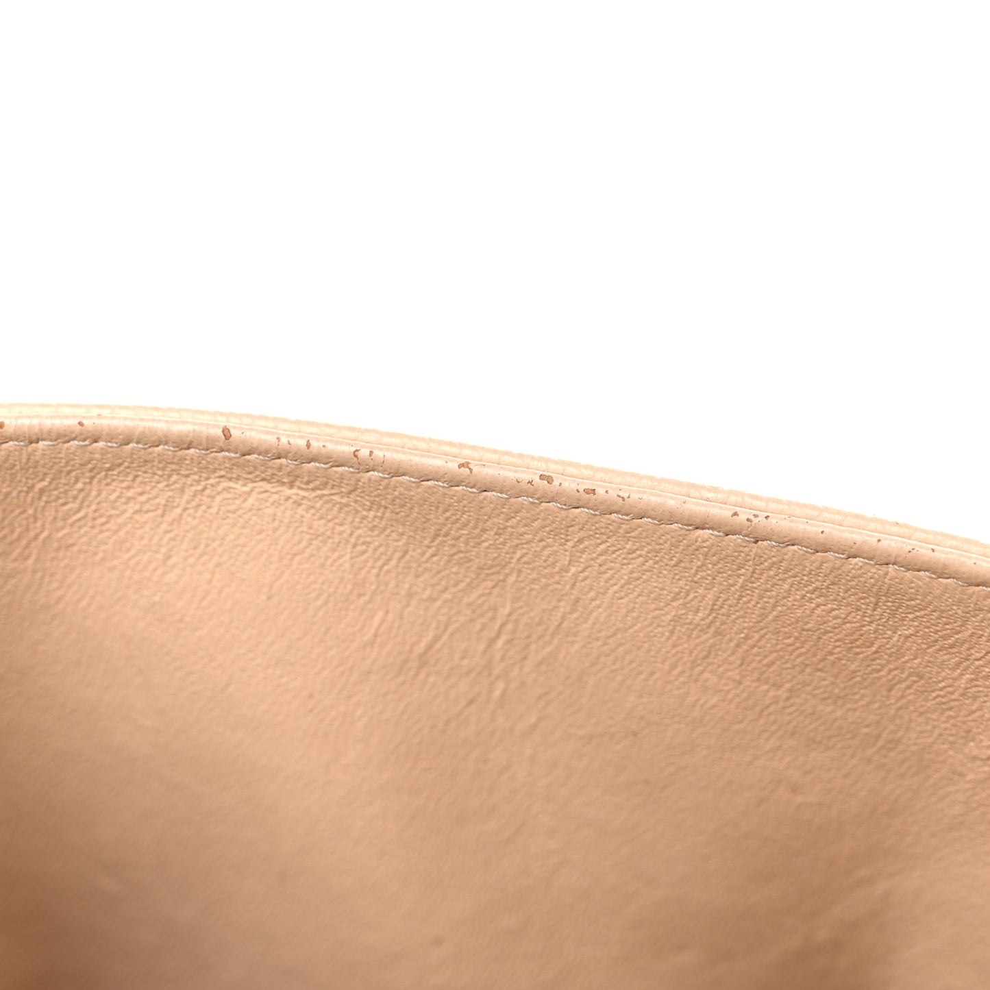 Caviar Quilted Jumbo Double Flap Beige Clair