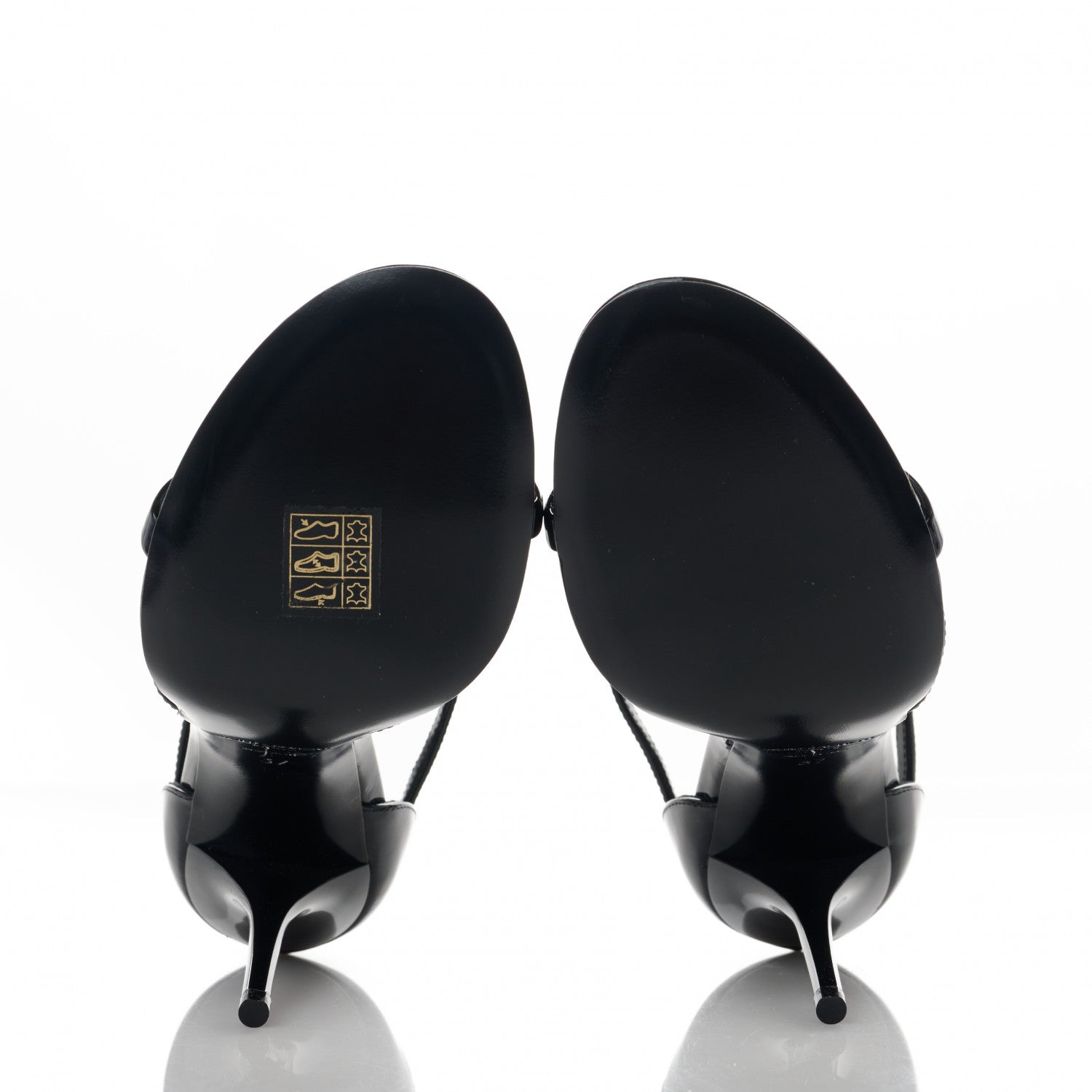 Saint Laurent Patent Calfskin Cassandra 110 Sandals 37 Black 6 of 8