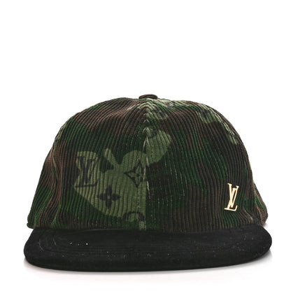 Louis Vuitton Camoflauge Velvet Monogram Cap 58 Black 3 of 8