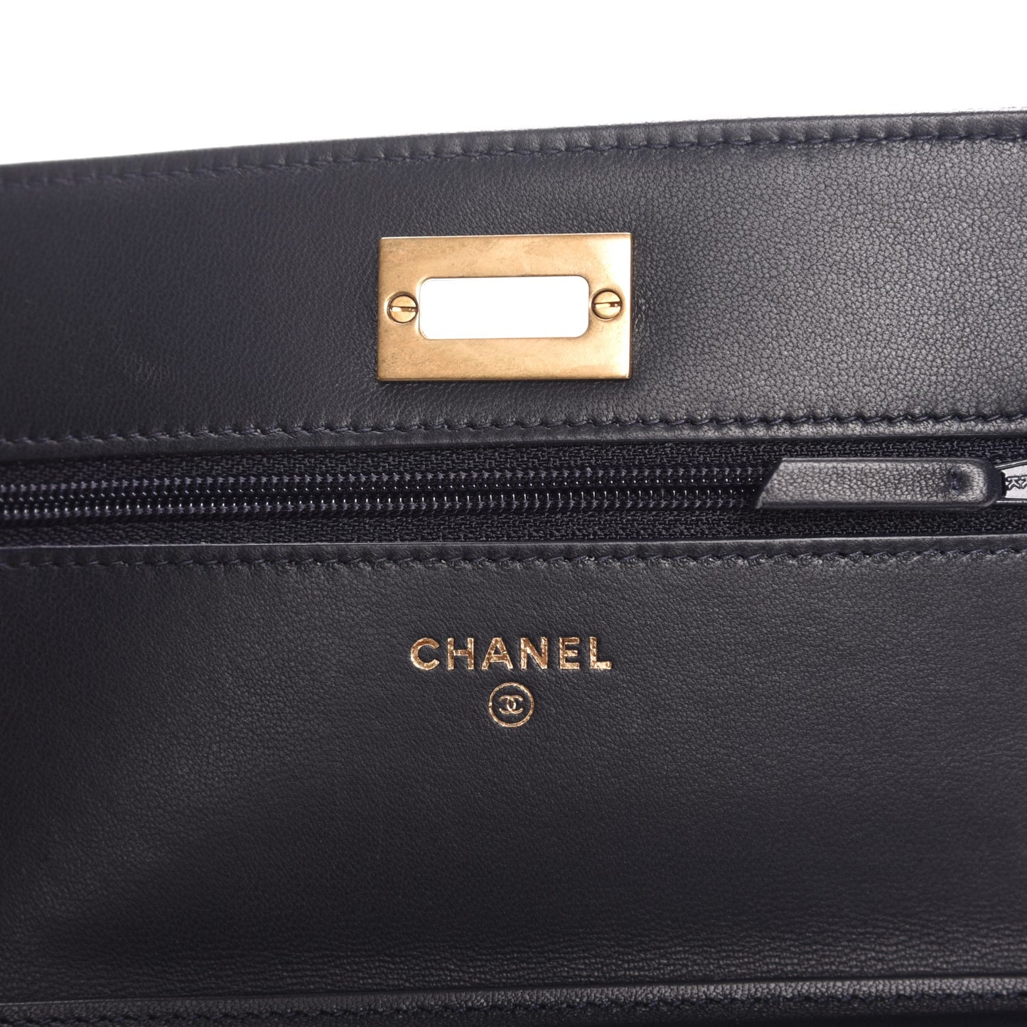 Denim Quilted Reissue Wallet On Chain WOC Dark Blue
