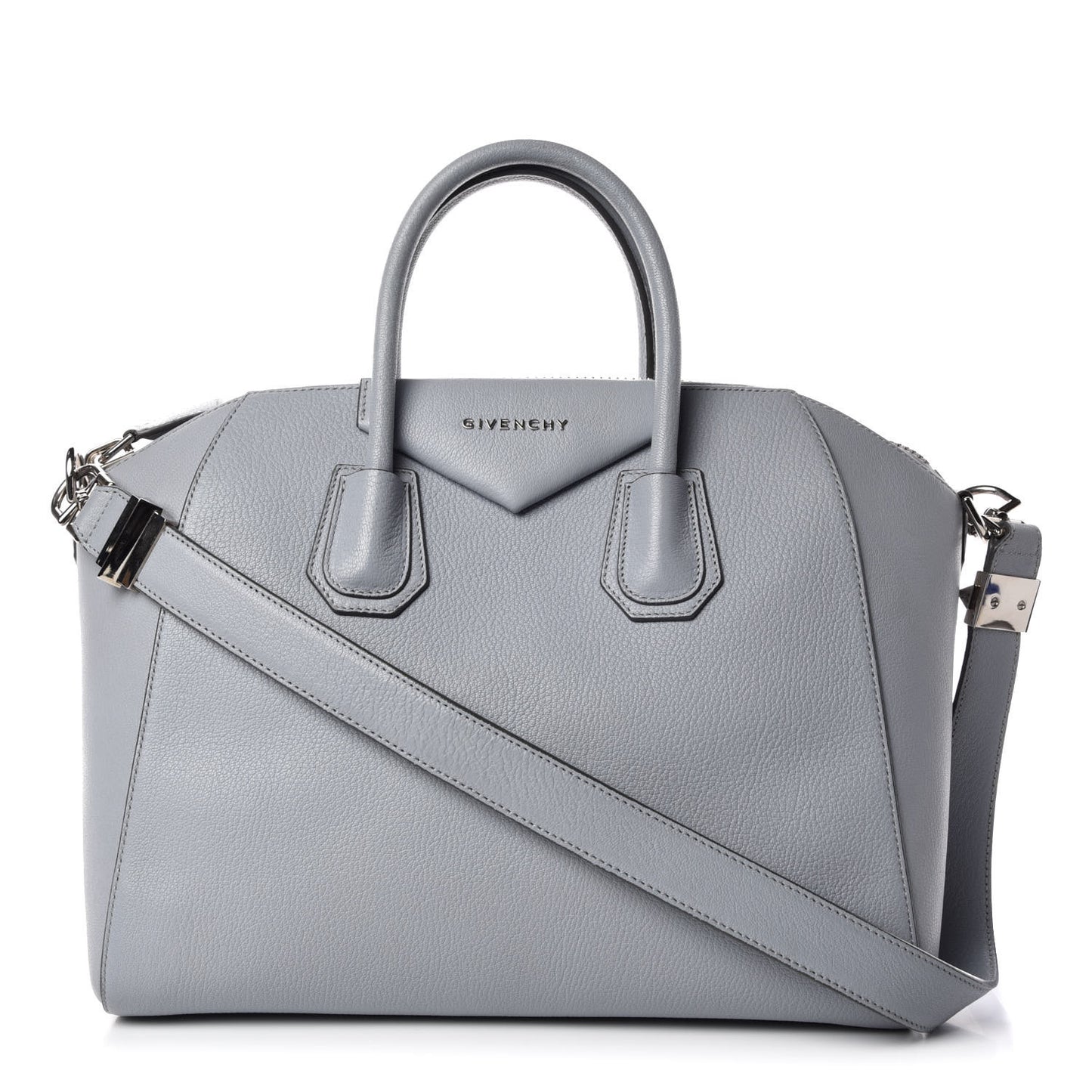 Sugar Goatskin Medium Antigona Pearl Grey