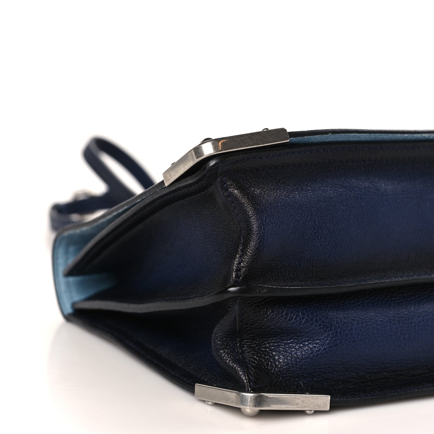 Glace Calfskin Large Soft Cahier Bag Inchiostro