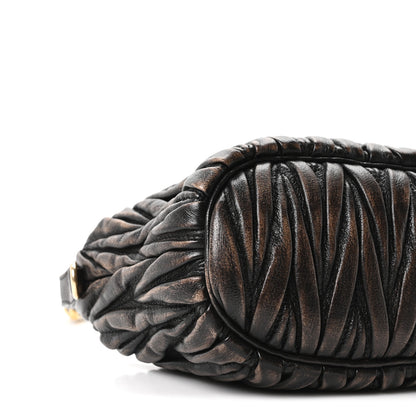 Miu Miu Nappa Matelasse Pouch Sabbia Caffe 8 of 9