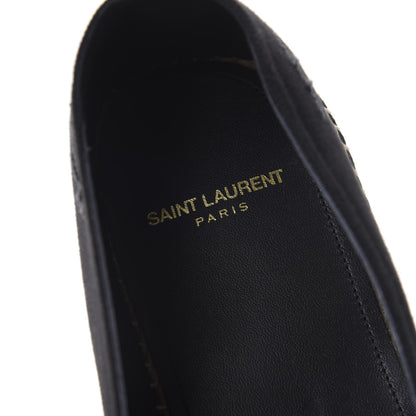Saint Laurent Canvas Elba Logo Embroidered Espadrilles 43 Black 7 of 9