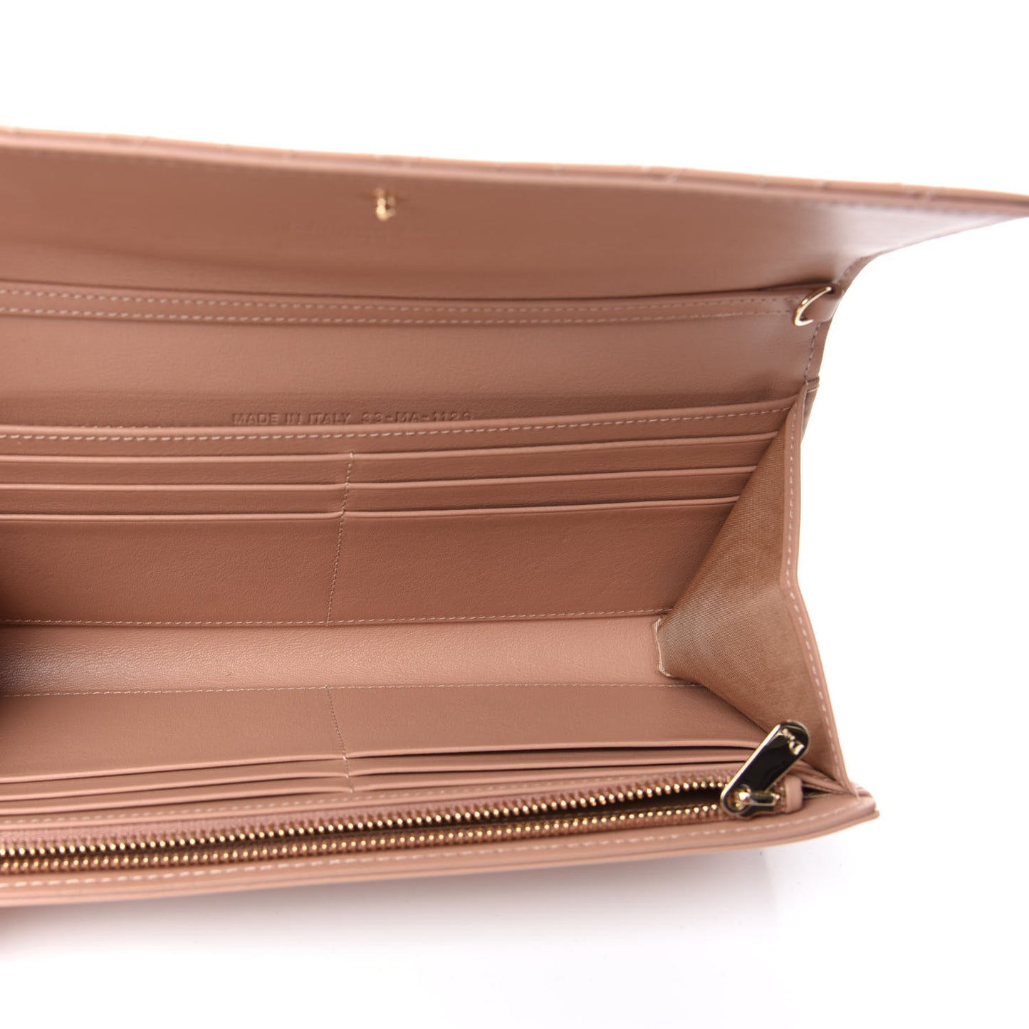 Patent Cannage Lady Dior Wallet On Chain Beige