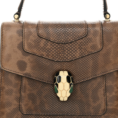 Bulgari Shiny Karung Serpenti Forever Top Handle Brown 8 of 15