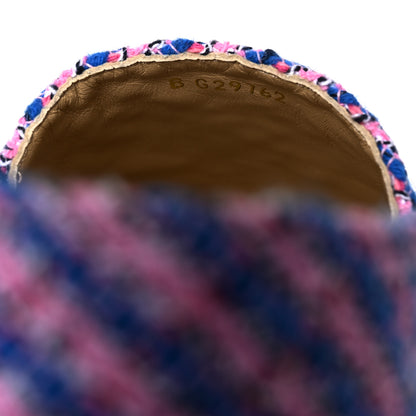 Chanel Tweed CC Espadrilles 39 Blue Pink 8 of 8