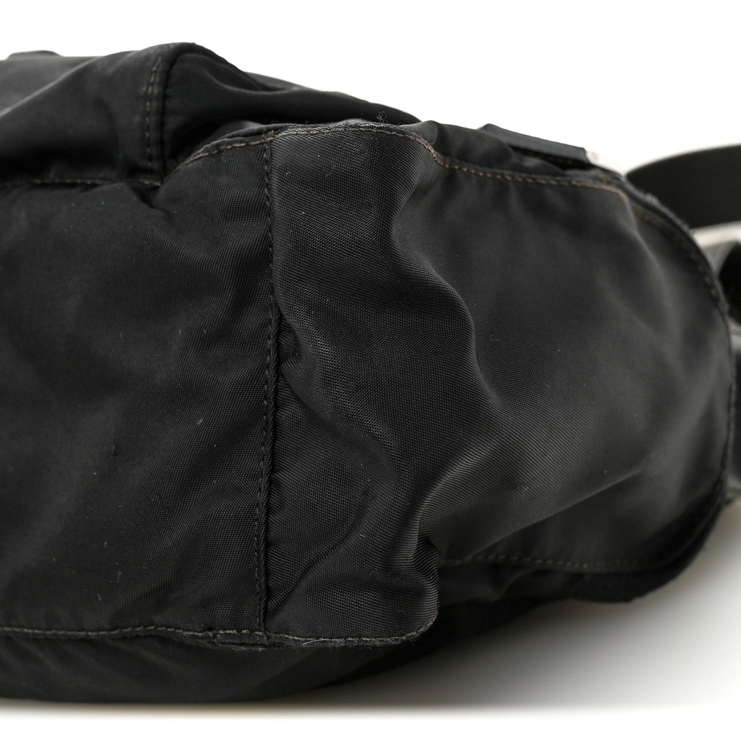 Prada Tessuto Nylon Saffiano Small Vela Messenger Black 10 of 16
