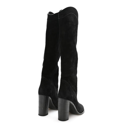 Saint Laurent Kate 105 Western Knee High Boots 38 Black 4 of 7