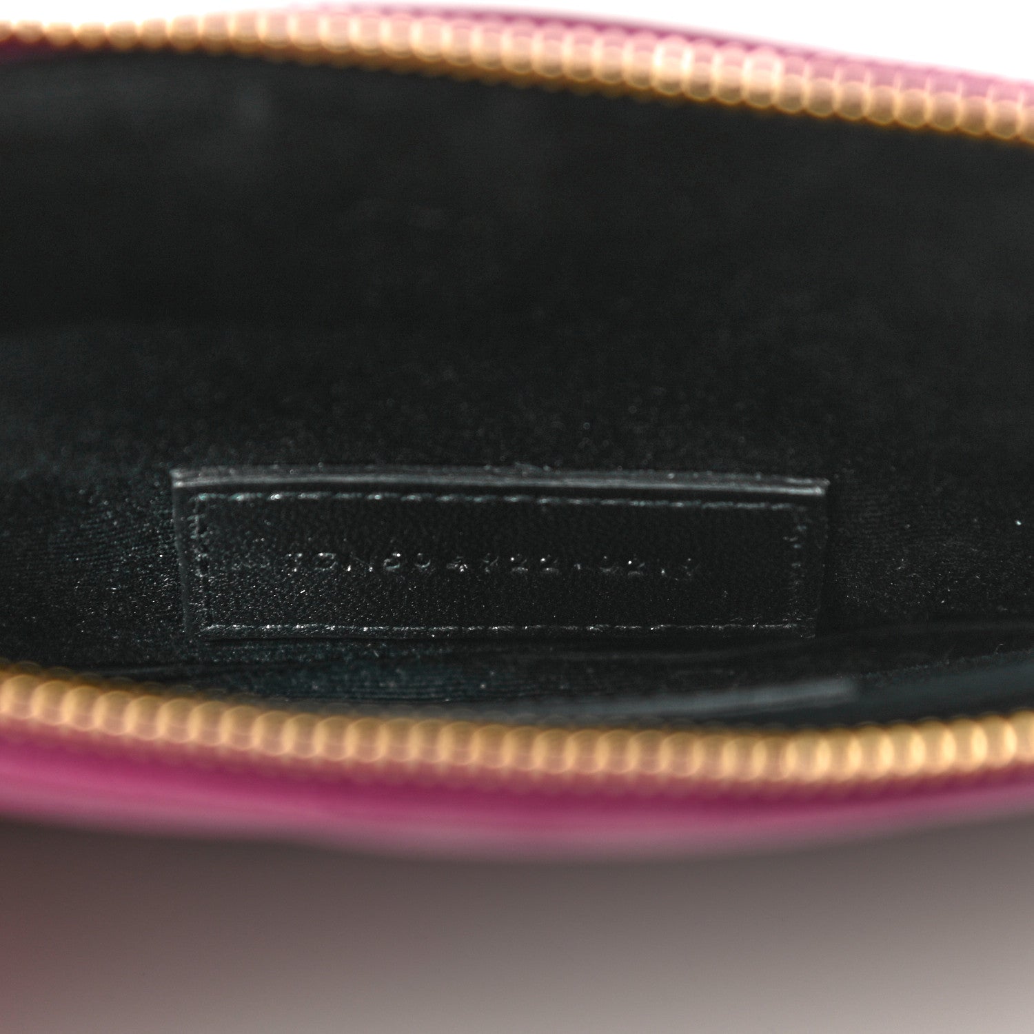 Saint Laurent Grain De Poudre Chevron Monogram Bill Pouch Dark Grape 7 of 11
