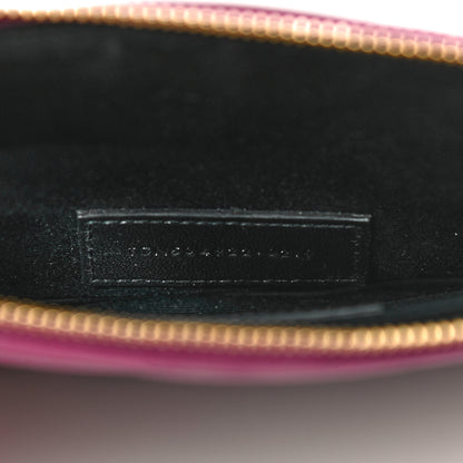 Saint Laurent Grain De Poudre Chevron Monogram Bill Pouch Dark Grape 7 of 11
