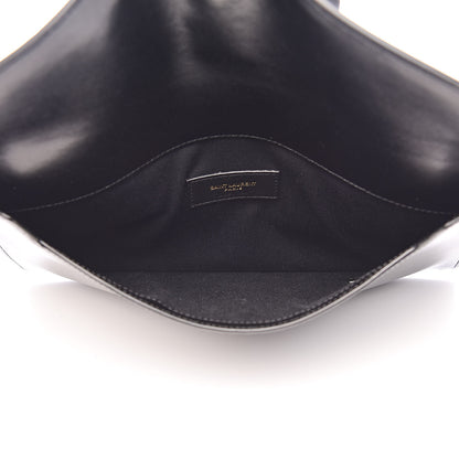 Saint Laurent Smooth Shiny Calfskin Monogram Uptown Pouch Black 5 of 8