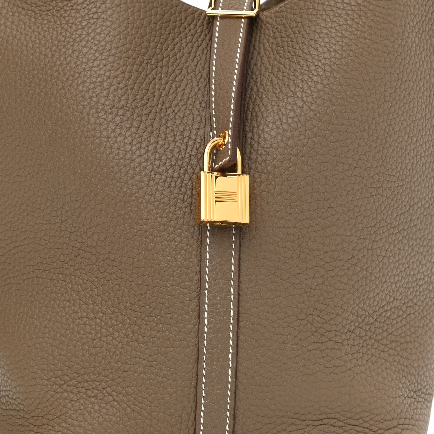 Hermes Taurillon Clemence Picotin Lock 22 MM Etoupe 8 of 11