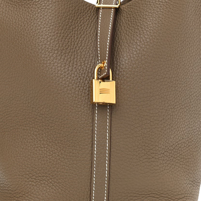 Hermes Taurillon Clemence Picotin Lock 22 MM Etoupe 8 of 11