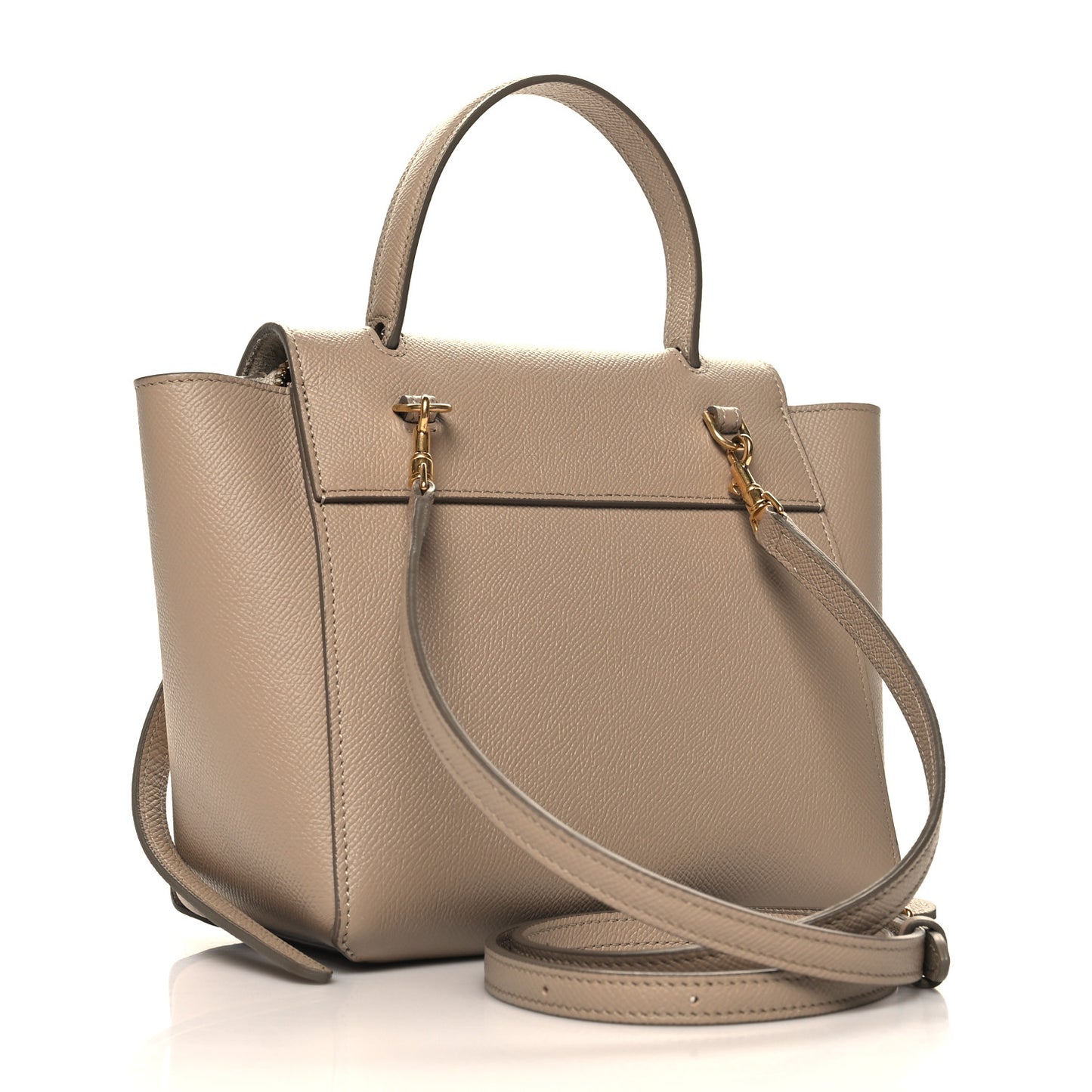 Grained Calfskin Nano Belt Bag Light Taupe