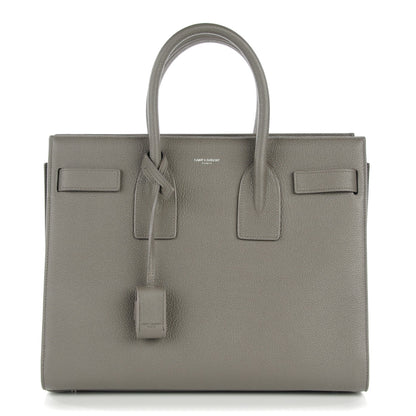 Saint Laurent Grained Calfskin Small Sac De Jour Fog 1 of 7