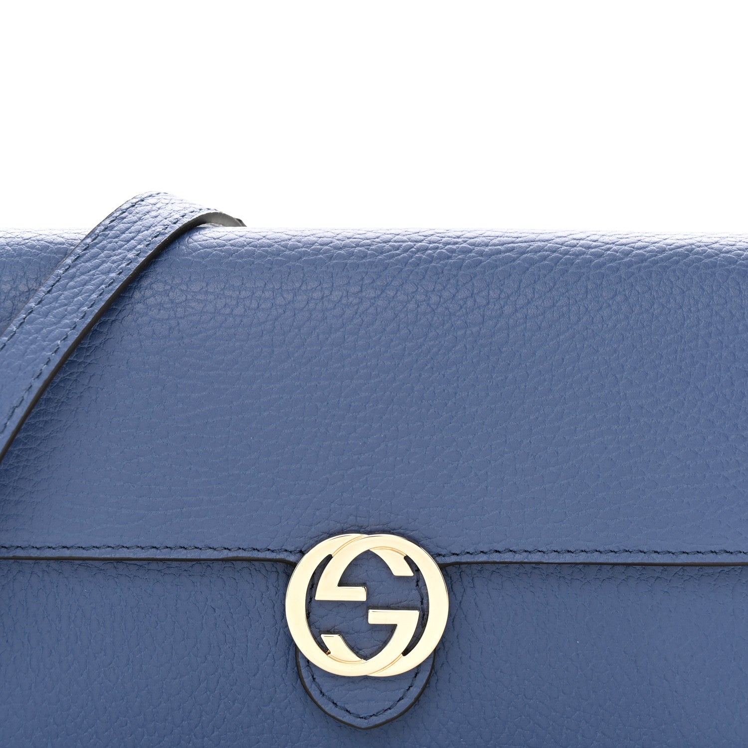 Gucci Dollar Calfskin Interlocking G Chain Wallet Caspian 7 of 10