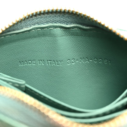 Christian Dior Grained Calfskin Supple Cannage Caro Scarlet Zipped Wallet Vert Tundra 7 of 8